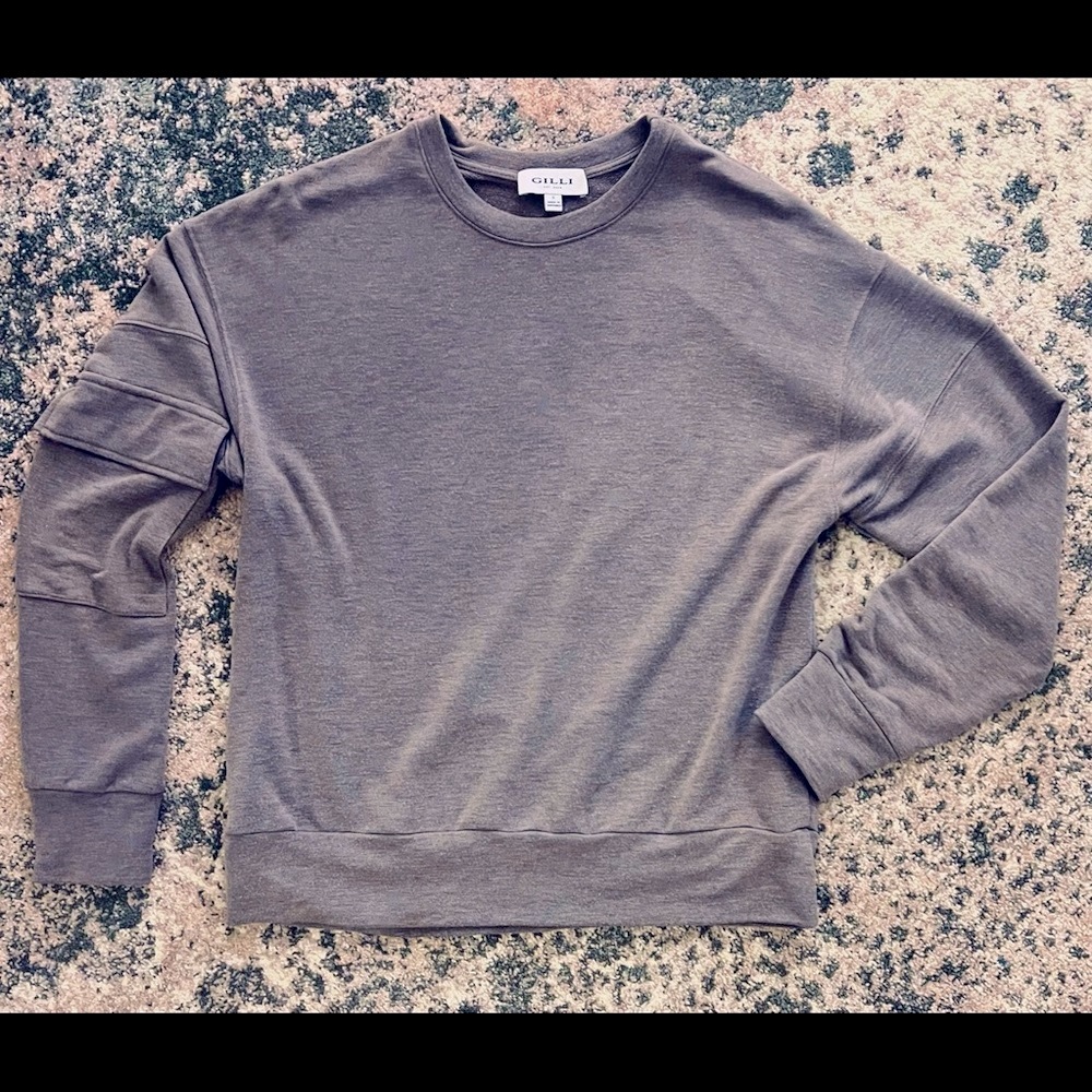 GILLI || Pocket Crewneck Pullover in Dusted Lavender - SZ Small